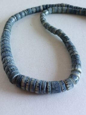 Handcrafted Blue Sponge Coral No Dye Necklace  17" LONG